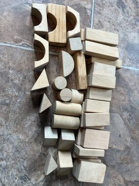 Natural Wood Building Block Set - Neutral